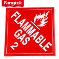 Caution flammable solid dangerous goods shipping container label stickers